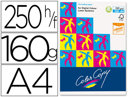 250h papel fotocopiadora Color Copy A4 160g/m² satinado